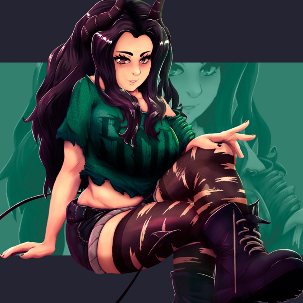 Pinup diablesse punk